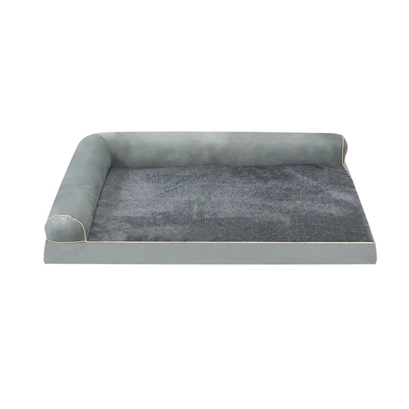 Lemon Yellow Short Plush Pet Bed
